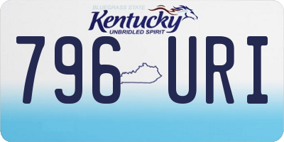 KY license plate 796URI