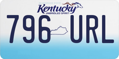 KY license plate 796URL