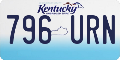 KY license plate 796URN