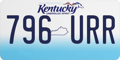 KY license plate 796URR
