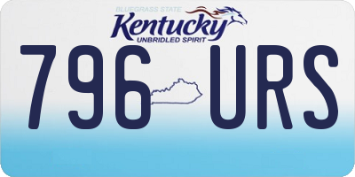 KY license plate 796URS