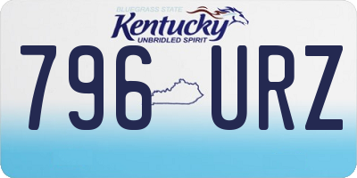 KY license plate 796URZ
