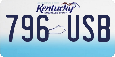 KY license plate 796USB