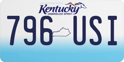 KY license plate 796USI