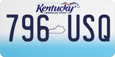 KY license plate 796USQ