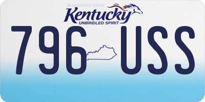 KY license plate 796USS