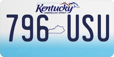 KY license plate 796USU