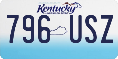 KY license plate 796USZ