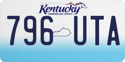 KY license plate 796UTA