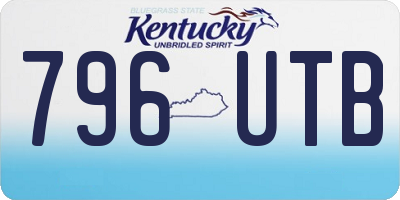 KY license plate 796UTB