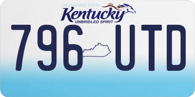 KY license plate 796UTD