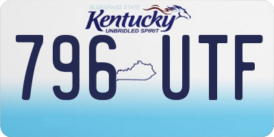 KY license plate 796UTF