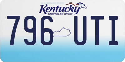 KY license plate 796UTI