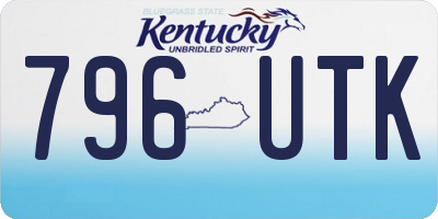 KY license plate 796UTK