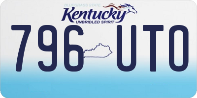 KY license plate 796UTO
