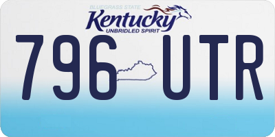 KY license plate 796UTR