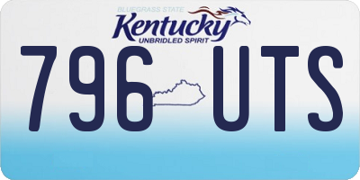 KY license plate 796UTS