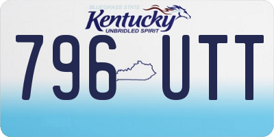KY license plate 796UTT