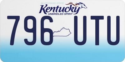 KY license plate 796UTU