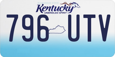 KY license plate 796UTV