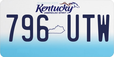 KY license plate 796UTW
