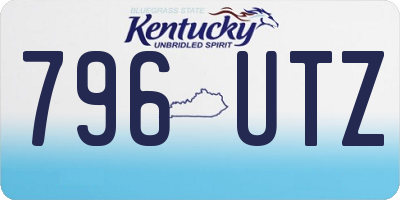 KY license plate 796UTZ