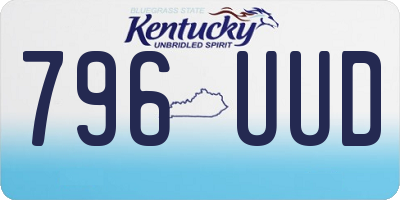 KY license plate 796UUD