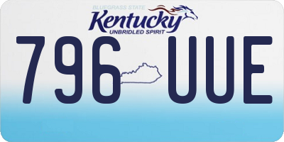 KY license plate 796UUE