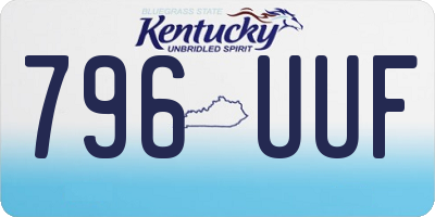 KY license plate 796UUF