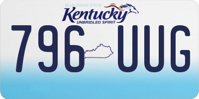 KY license plate 796UUG