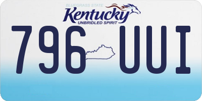 KY license plate 796UUI