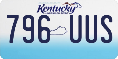 KY license plate 796UUS