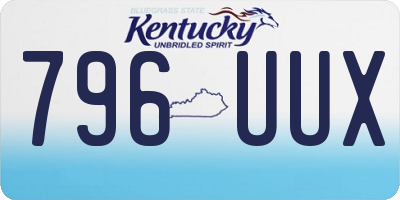 KY license plate 796UUX