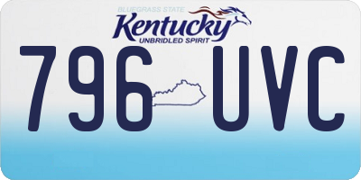 KY license plate 796UVC