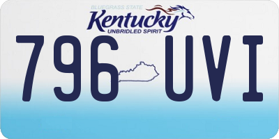 KY license plate 796UVI