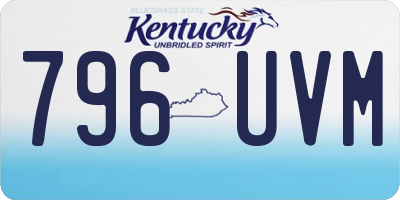 KY license plate 796UVM