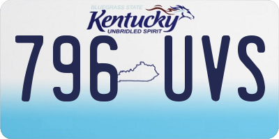 KY license plate 796UVS