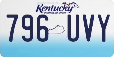 KY license plate 796UVY