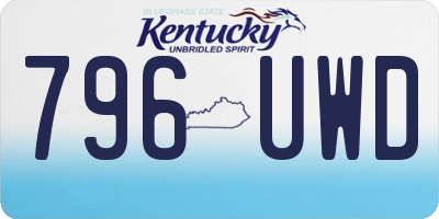 KY license plate 796UWD