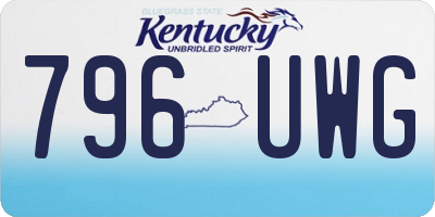 KY license plate 796UWG