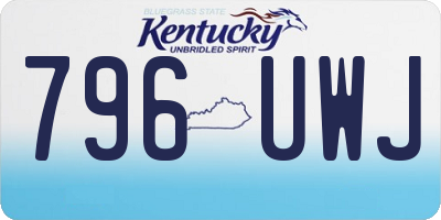 KY license plate 796UWJ