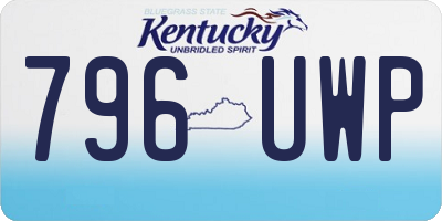 KY license plate 796UWP