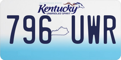 KY license plate 796UWR