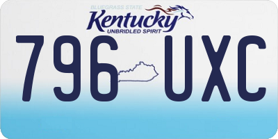 KY license plate 796UXC