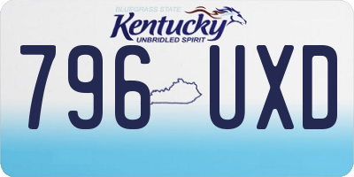 KY license plate 796UXD