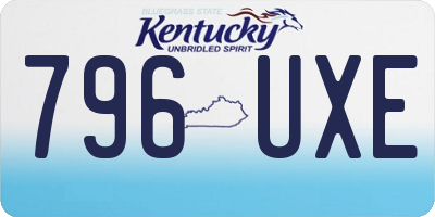 KY license plate 796UXE