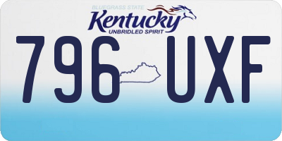 KY license plate 796UXF