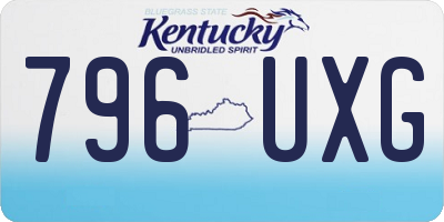 KY license plate 796UXG