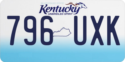 KY license plate 796UXK