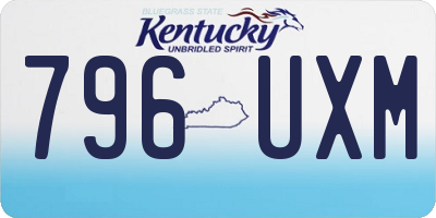 KY license plate 796UXM